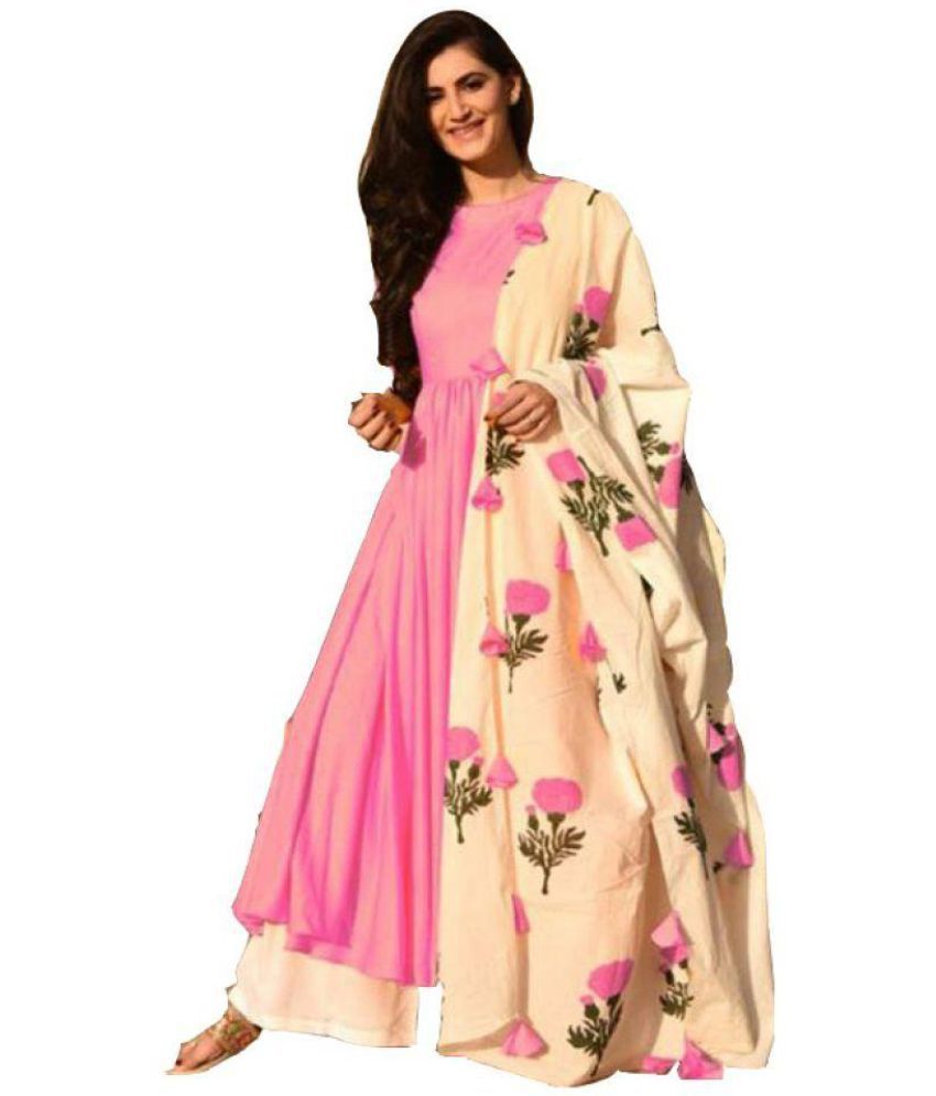 LVNYA Cotton Kurti With Palazzo  Stitched Suit  Buy LVNYA Cotton Kurti  With Palazzo  Stitched Suit Online at Low Price  Snapdealcom