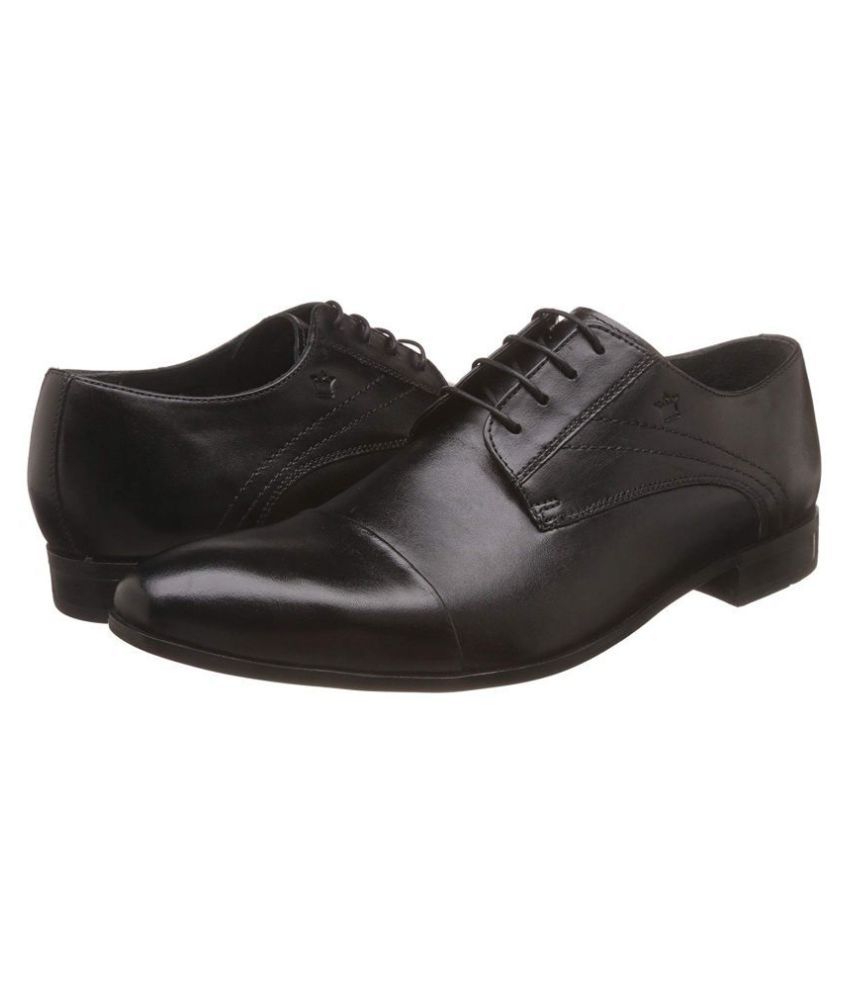 Louis Philippe Derby Genuine Leather Black Formal Shoes Price in India- Buy Louis Philippe Derby ...