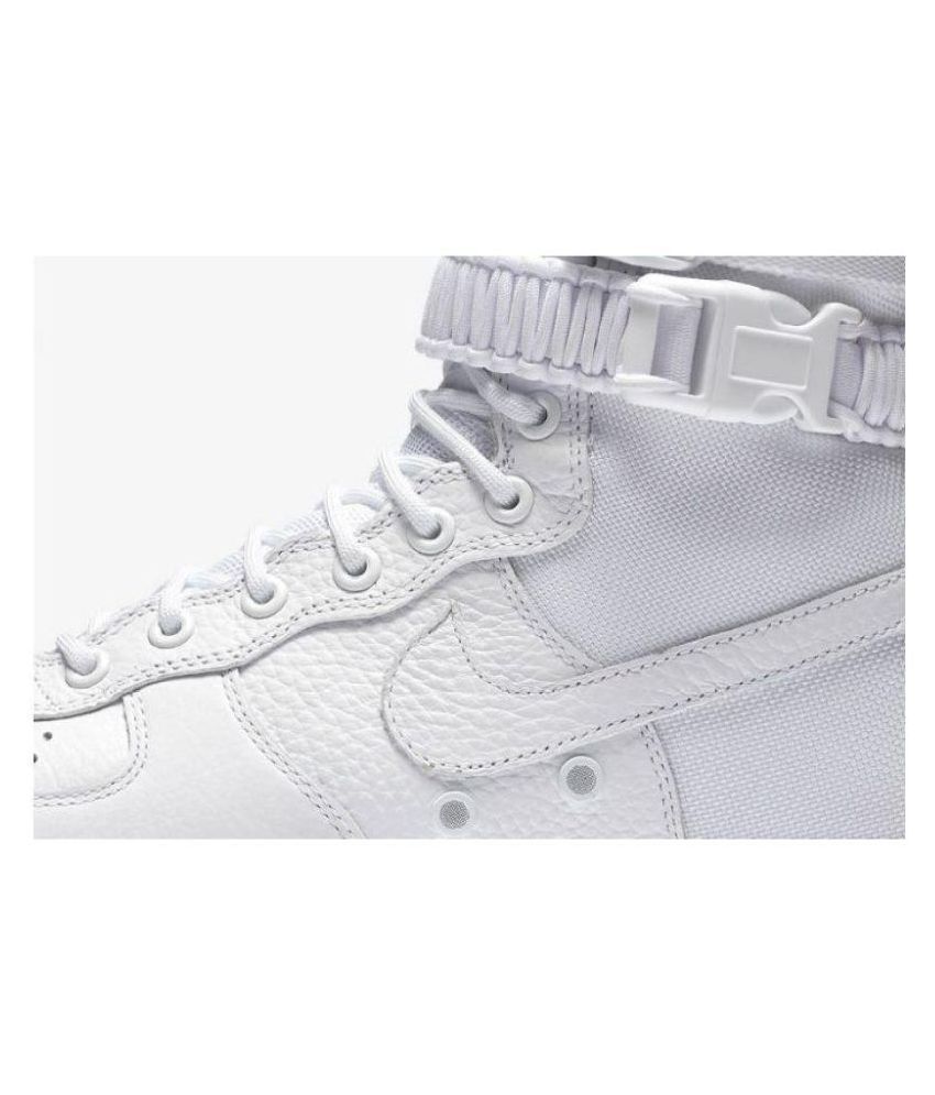 nike high ankle white shoes