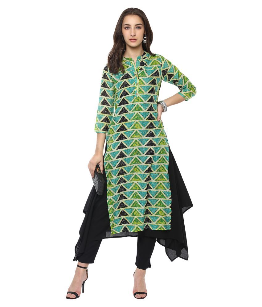 asymmetrical hemline kurti