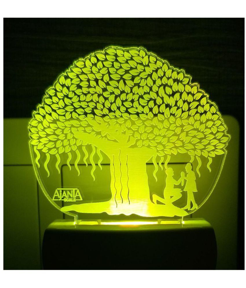     			Ajanta Romantic Love Couple With Tree Code:2030 3D Night Lamp Multi - Pack of 1