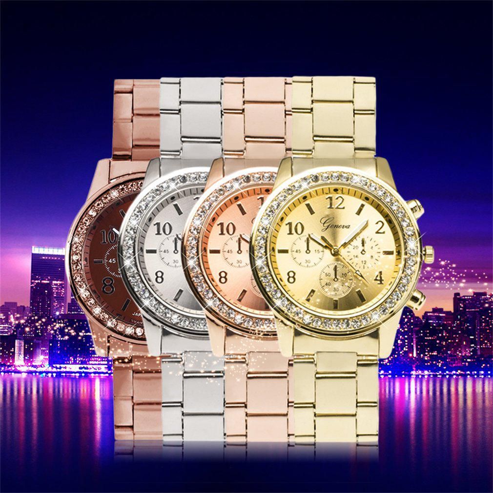 Geneva Bling Crystal Women Girl Unisex Stainless Steel Quartz Wrist Watch Buy Geneva Bling 