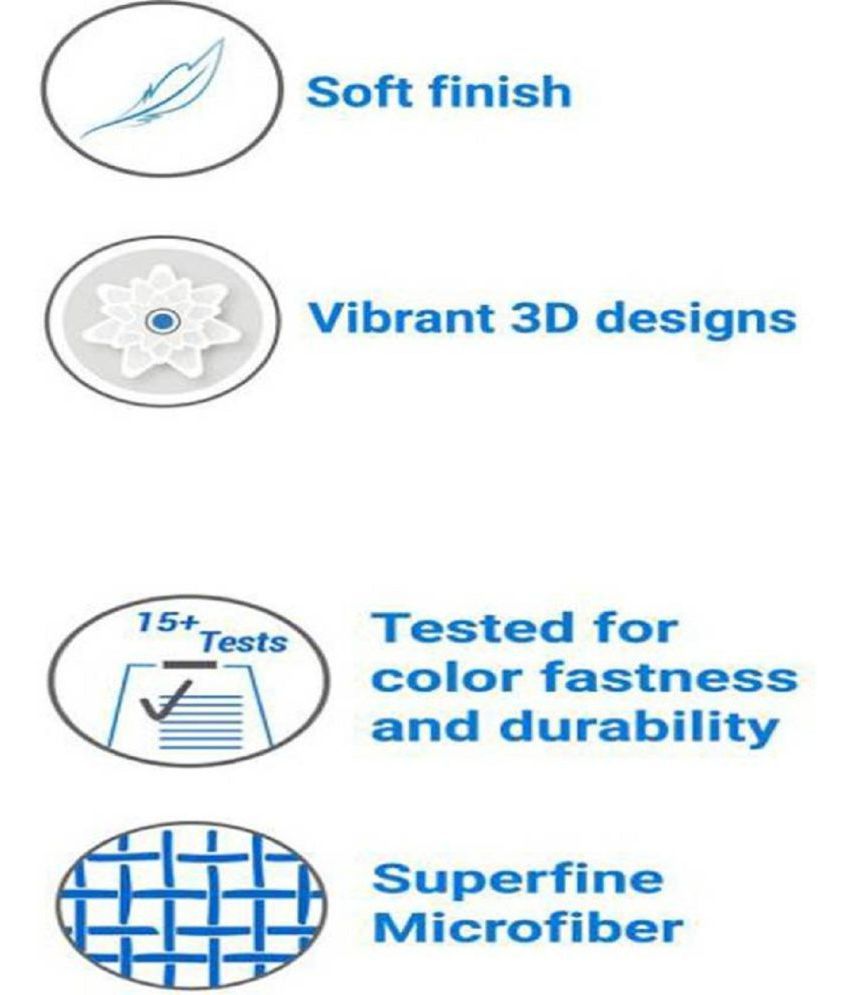 New panipat textile zone Poly Cotton Double Bedsheet with 2 Pillow