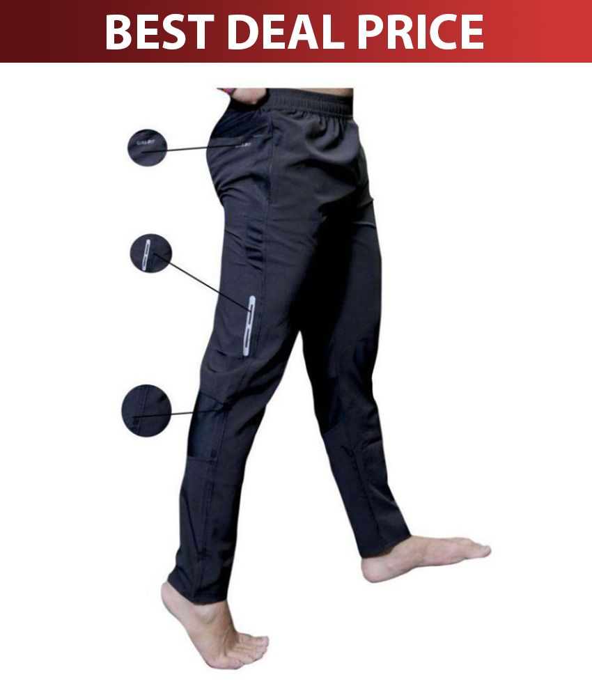 nike navy polyester lycra trackpants