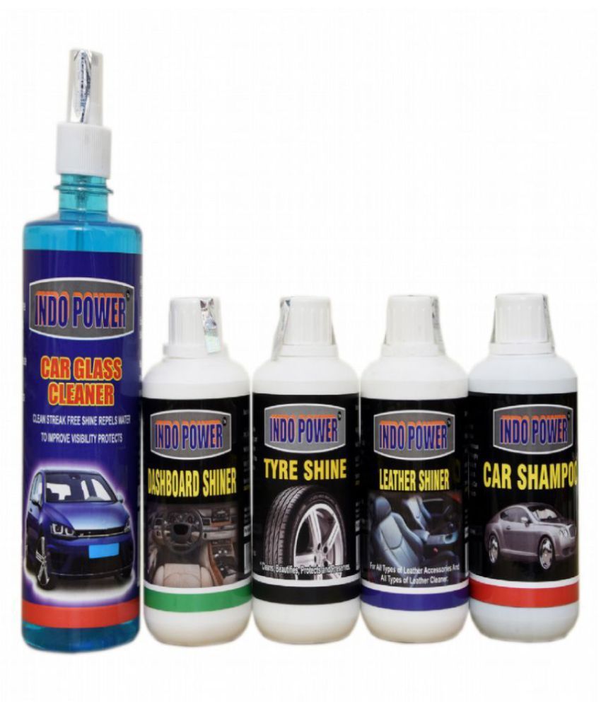 CAR GLASS CLEANER 500ml.+ DASHBOARD SHINER 250ml.+ TYRE SHINER 250ml