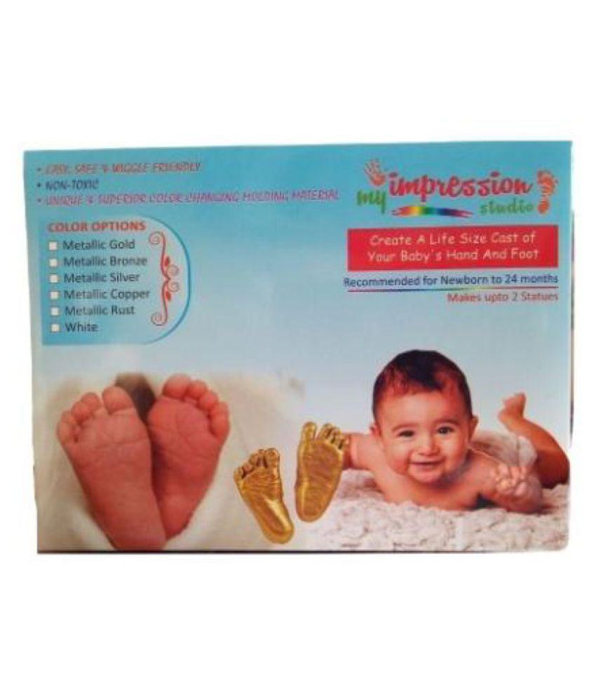My Impression Studio Metallic Gold DIY Newborn Baby 3d Hands And Feet