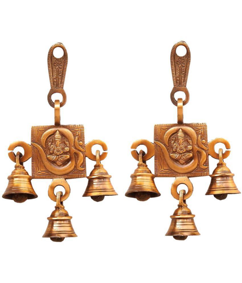 Susajjit Decor Om Ganesha Hanging Bells Set Brass Decorative Bell Buy