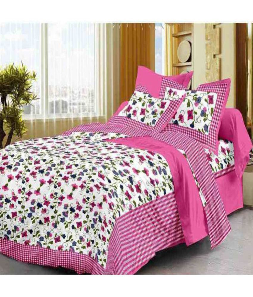jaipuri bedsheet Cotton Double Bedsheet with 2 Pillow Covers Buy