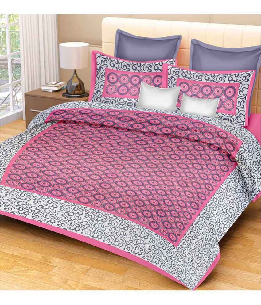 jaipuri bedsheet Cotton Double Bedsheet with 2 Pillow Covers Buy