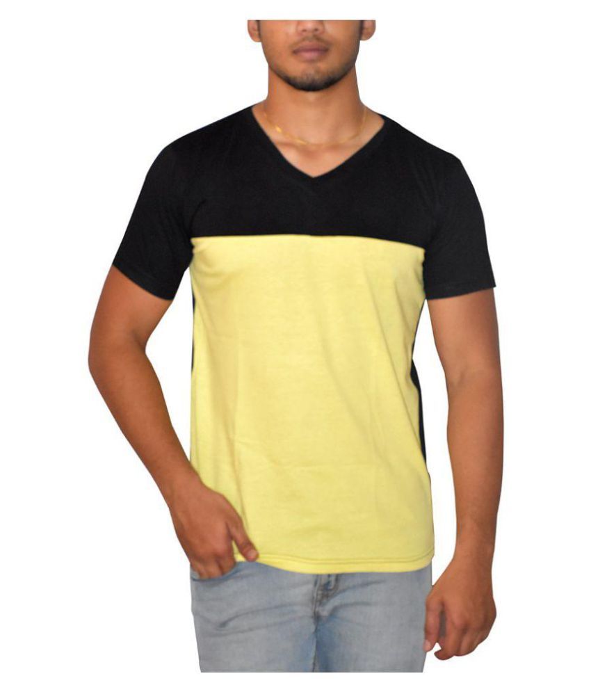 yellow half sleeve t shirt