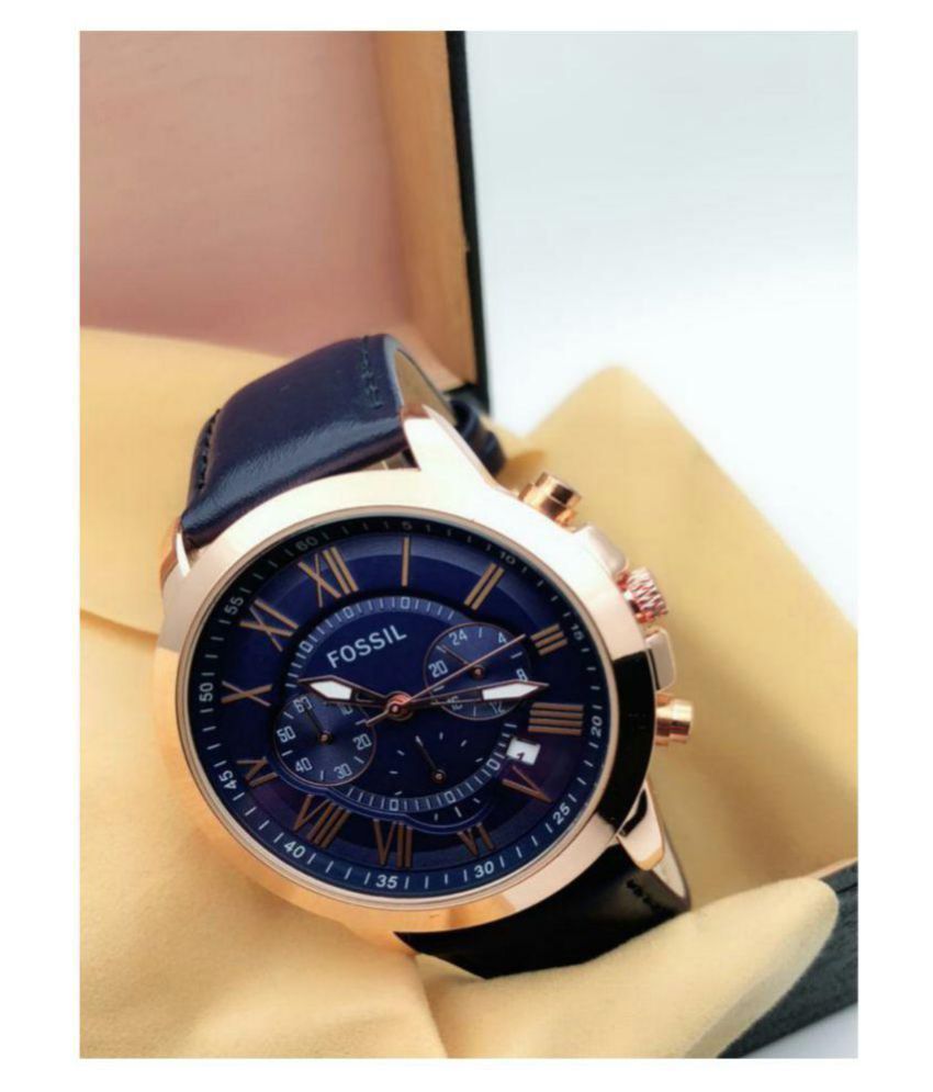 Fossil FS5599 Leather Analog Men's Watch - Buy Fossil FS5599 Leather Analog  Men's Watch Online at Best Prices in India on Snapdeal