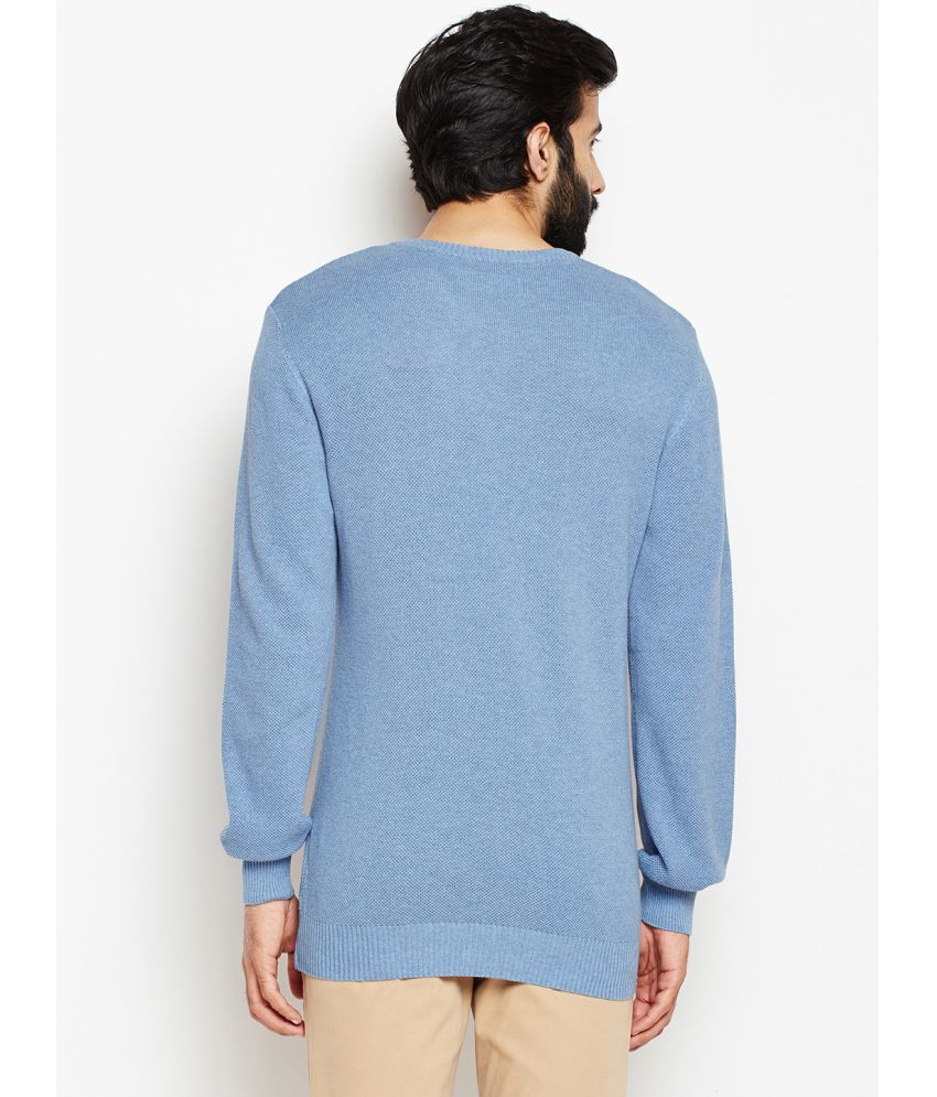 blue round neck