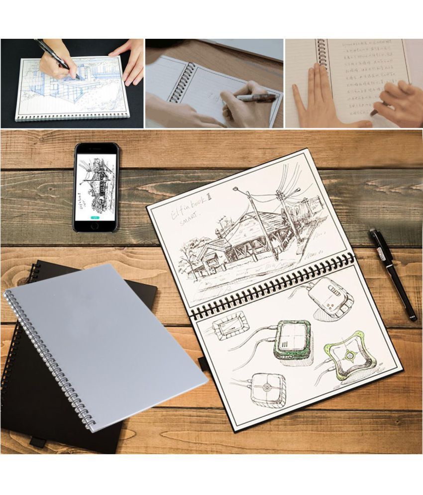 Elfinbook Microwave Smart Notebook With Pen Erasable Executive Bundles Reusable Buy Online At Best Price In India Snapdeal
