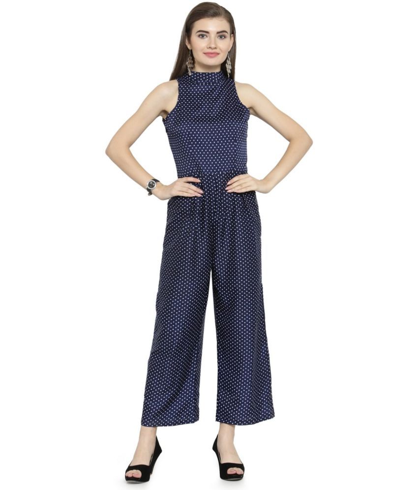 Enchanted Drapes Navy Crepe Jumpsuit - Buy Enchanted Drapes Navy Crepe ...