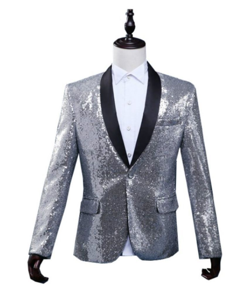 Haorun Silver Casual Jacket - Buy Haorun Silver Casual Jacket Online at ...