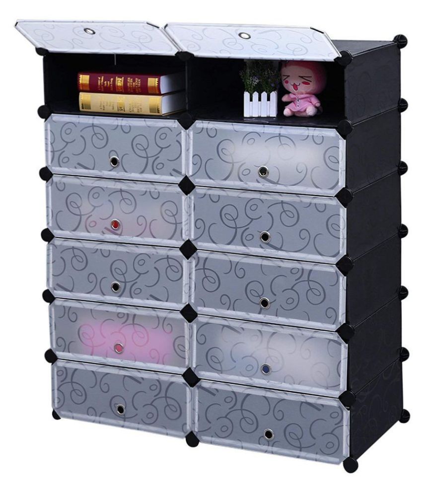 Diy Shoe Rack By House Of Quirk 12 Cube Shoe Cabinet Plastic Shoe Storage Organizer With Doors Black Buy Diy Shoe Rack By House Of Quirk 12 Cube Shoe Cabinet Plastic Shoe Storage Organizer