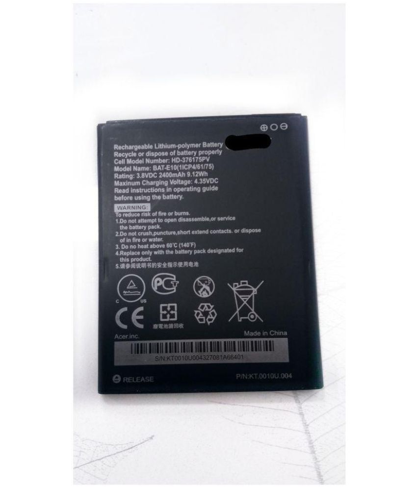 Acer Liquid Z530 Z530s T02 2400 Mah Battery By Brand Deals99 Batteries Online At Low Prices Snapdeal India