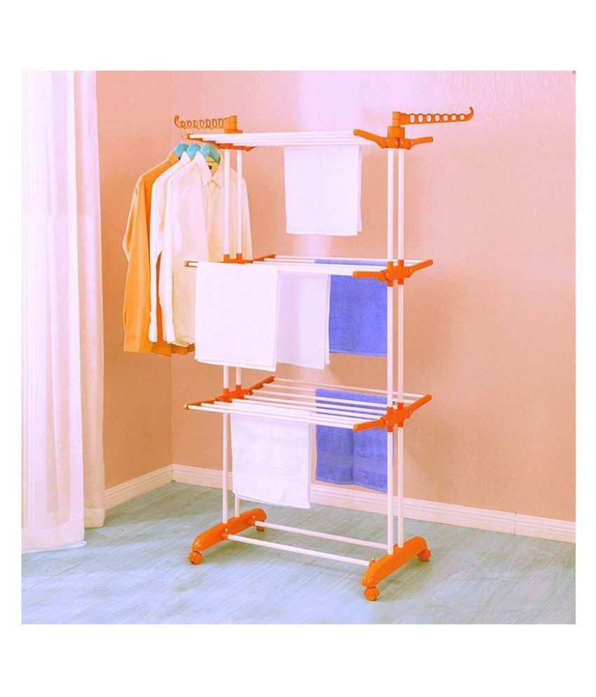 TNC 3 TIER clothes dryer rack MS 2 POLL Carbon Steel Floor Cloth Dryer