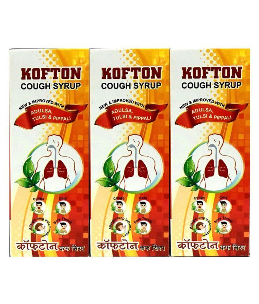 Jiwadaya Kofton Cough Syrup Adulsa,Tulsi & Pippali Syrup 100 ml Pack of