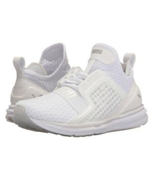puma white running sneakers