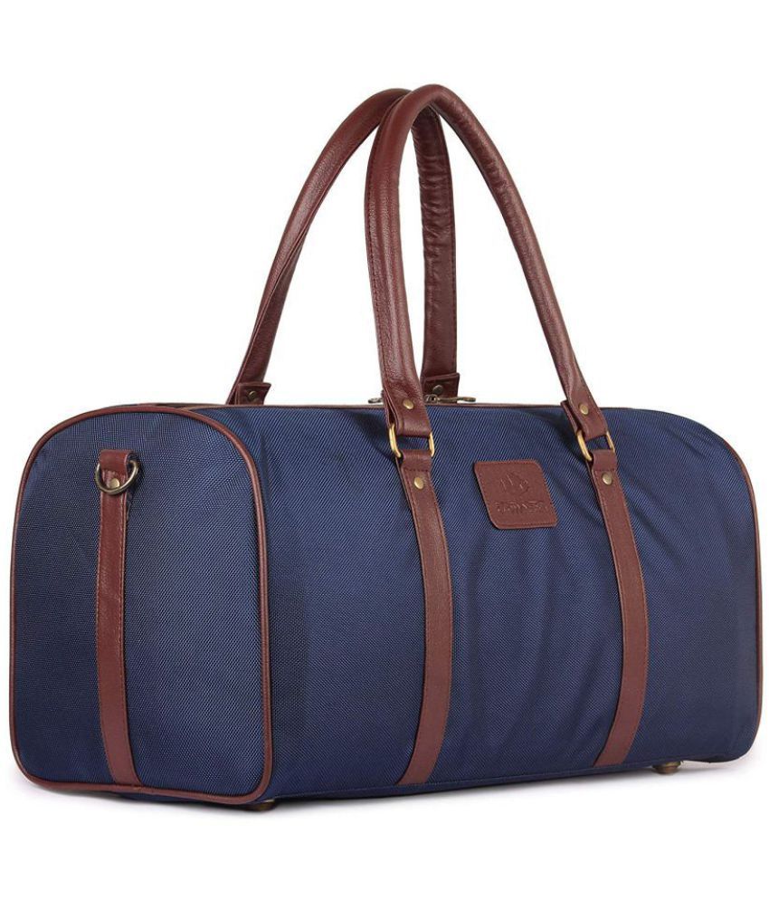 The Clownfish Indigo Solid Duffle Bag/PU Leather Bag Luggage Bag - Buy ...