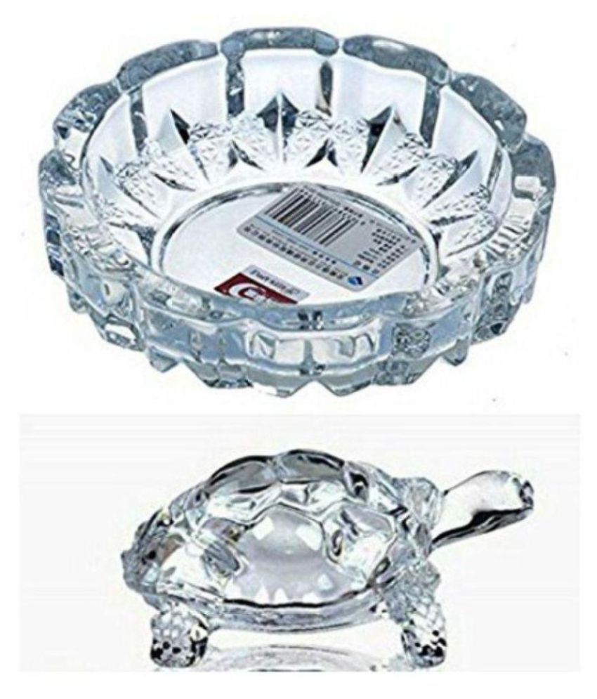     			9XM Fengshui Crystal Tortoise With Crystal Tray Combo Pack