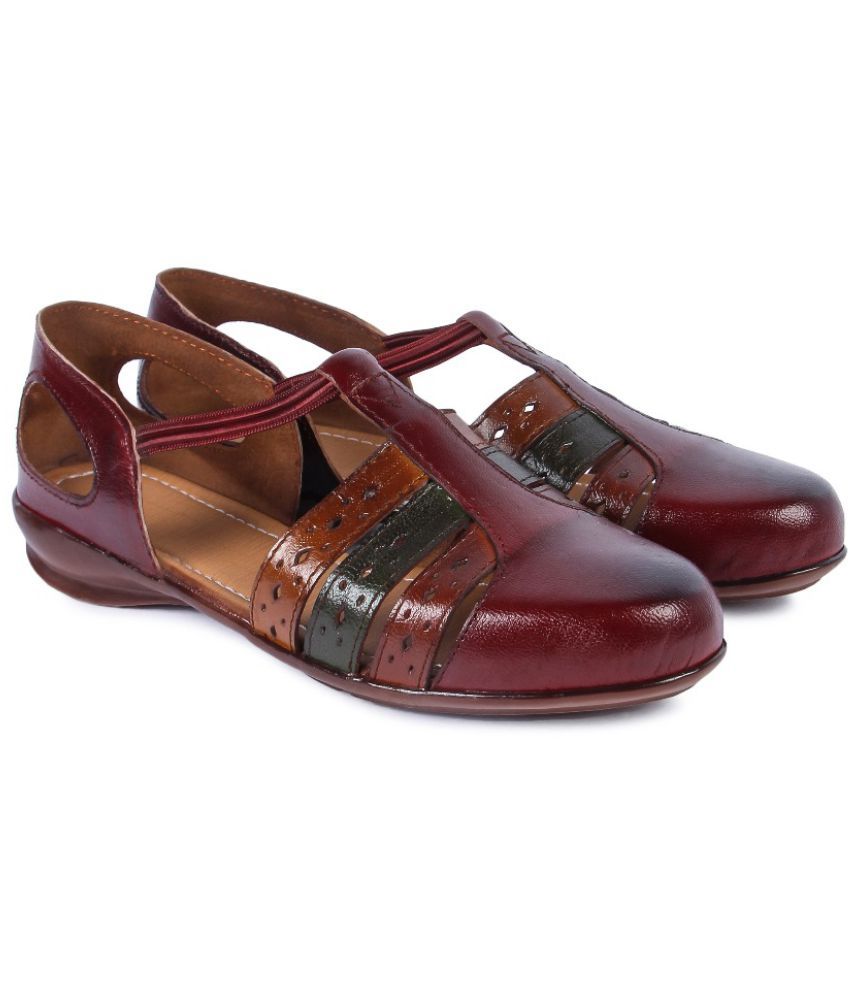 maroon pointed flats