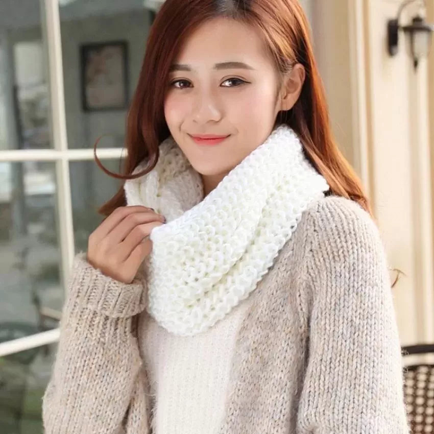 Fashion Women Winter Scarf Knitted Shawls Collar Neck Warmer