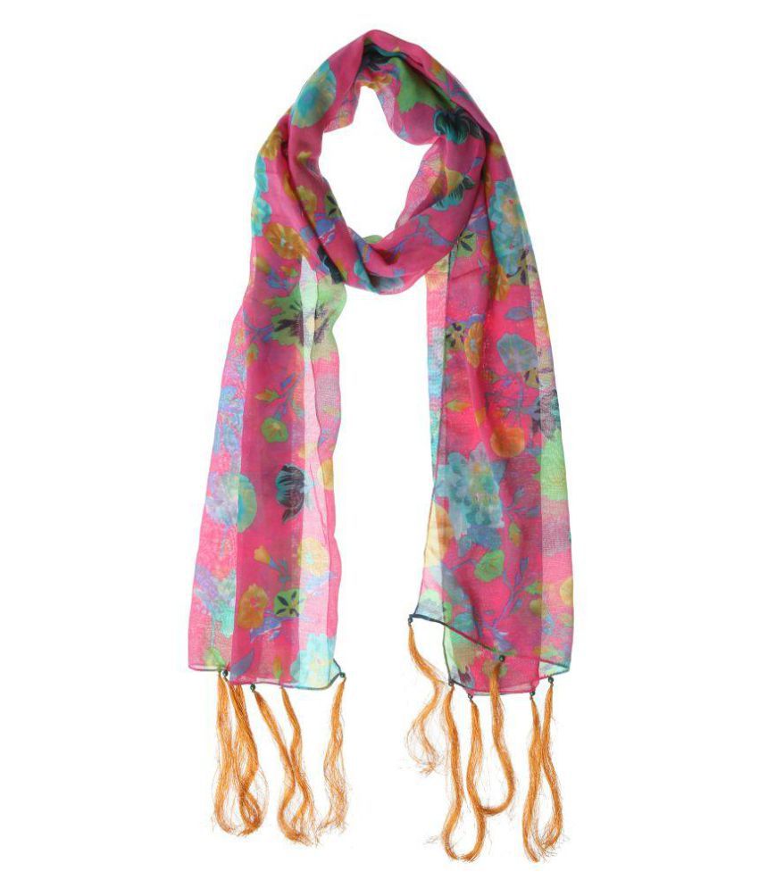 Neckwear By LAWMANPG3 Pink Printed Polyester Scarves: Buy Online at Low ...