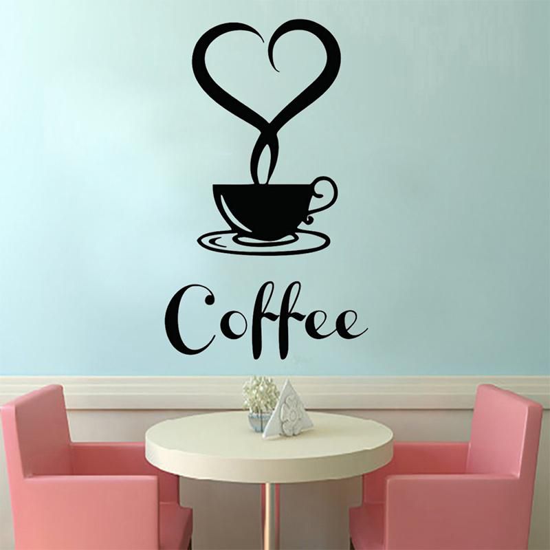 Coffee Cup Decal Removable Vinyl Wall Sticker DIY Kitchen Home*Decor#Paper ArtVN 