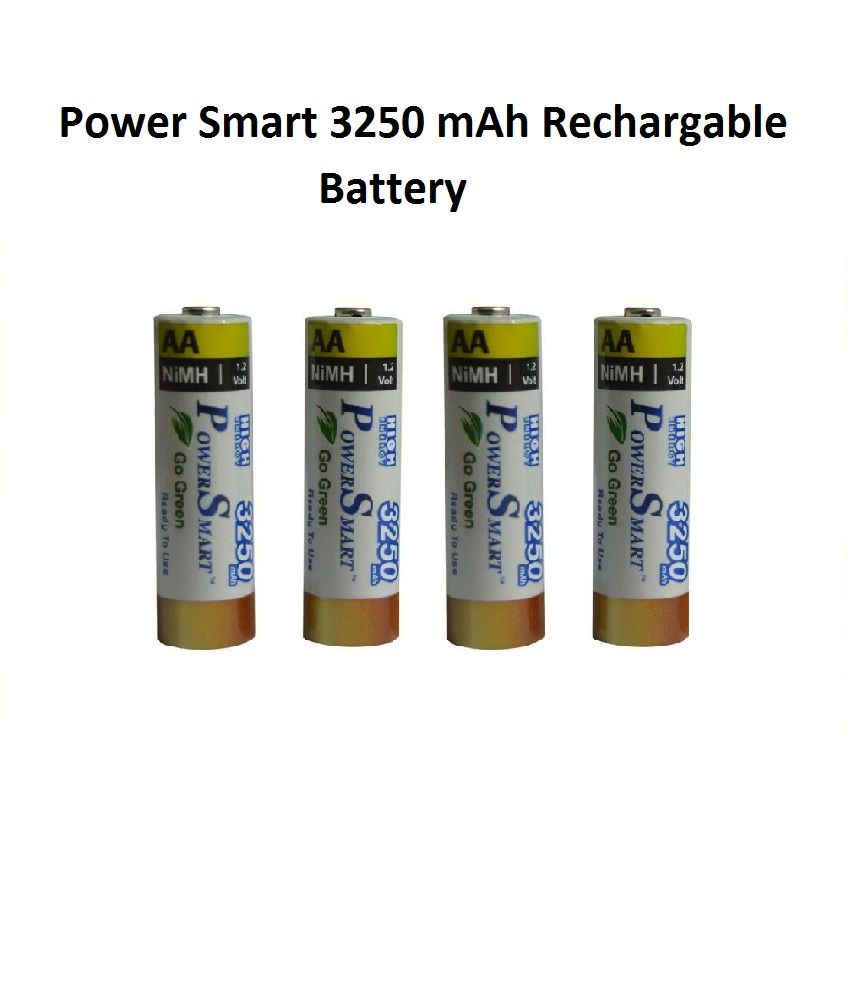 Power Smart 3250 mAh AA Rechargable NiMH Batteries Price in India Buy