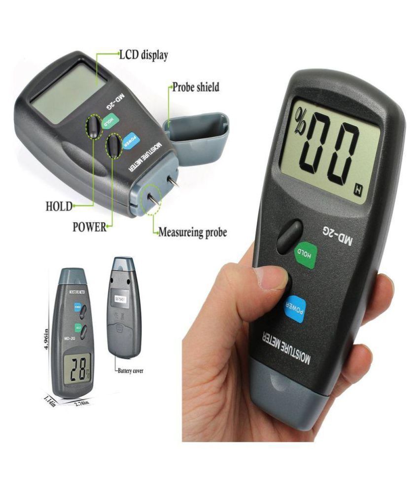 Digital Thermometer LCD Wood Moisture Meter Portable Humidity Tester MD
