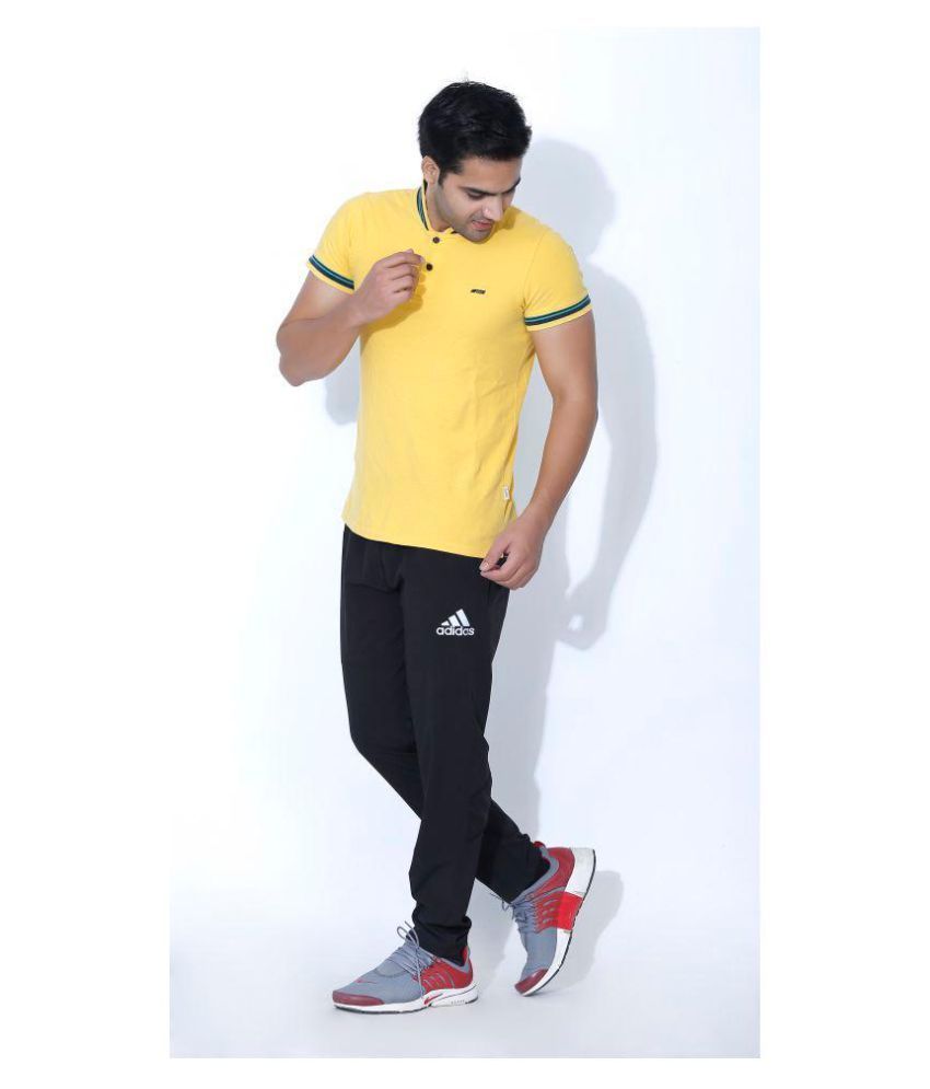 adidas black polyester lycra track pant