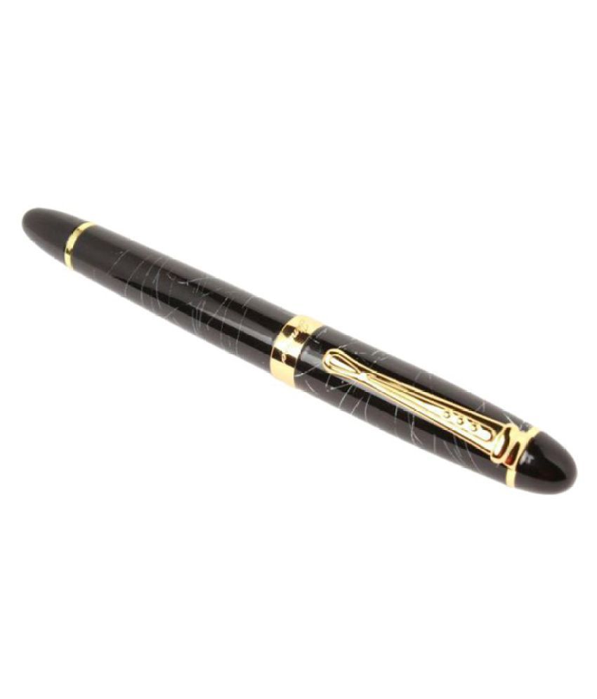 Jinhao x450 Black Marbled Fountain Pen With Golden trims New Buy