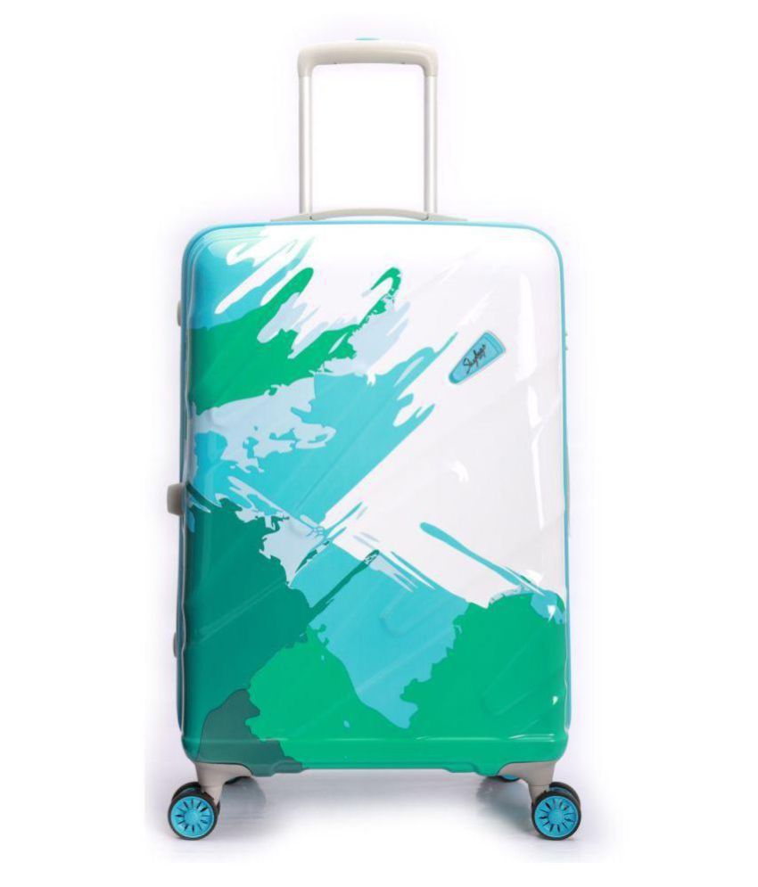 skybags blue suitcase