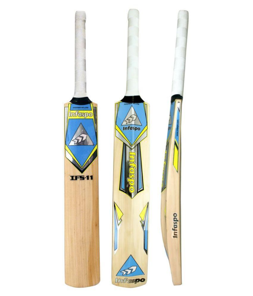 kashmir willow leather cricket bat