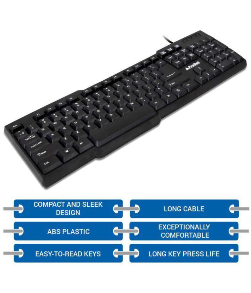 ProDot KB-207s Black PS/2 Desktop Keyboard - Buy ProDot KB-207s Black ...