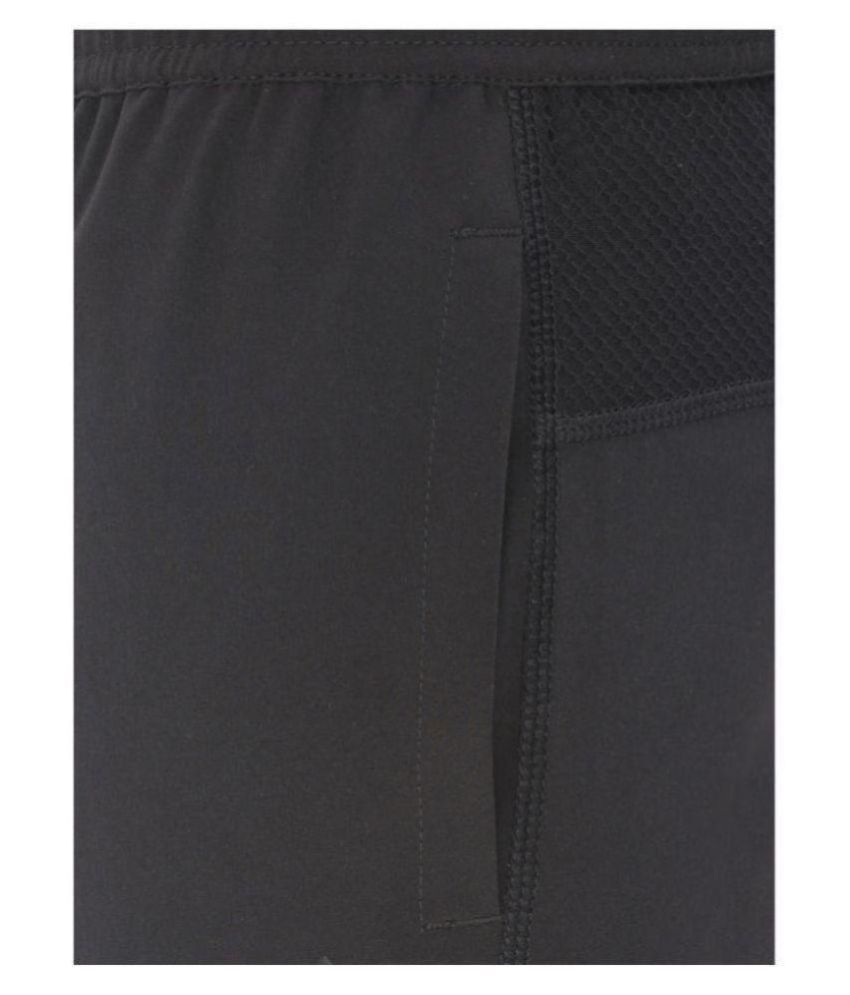 puma black polyester lycra trackpants