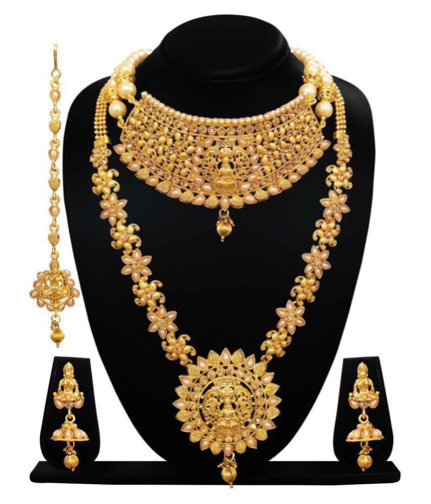 ARTS CHETAN Brass Golden Collar Contemporary/Fashion 12kt Gold Plated Necklaces Set Buy ARTS