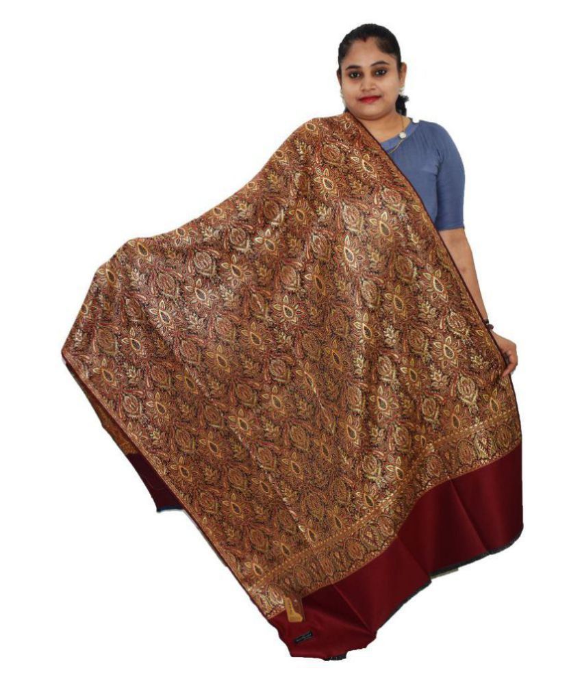     			Vrinde Maroon Kashmiri Shawl