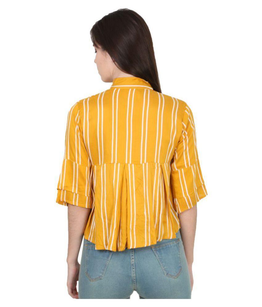 Laara Ethnic Wear Cotton Crop Tops Yellow Buy Laara Ethnic Wear