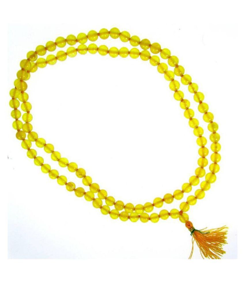     			Yellow (Agate) Hakik Mala Agate Stone Necklace