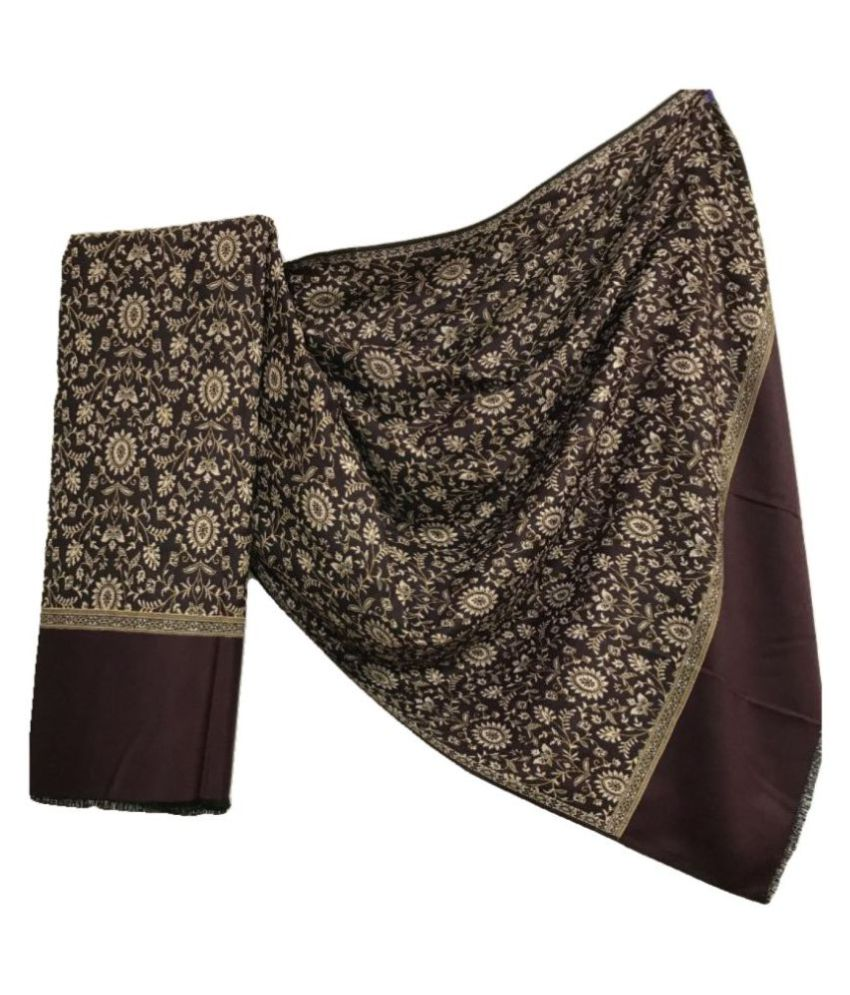 Kkrish Maroon Floral Pashmina Shawls Buy Online at Low Price in India Snapdeal