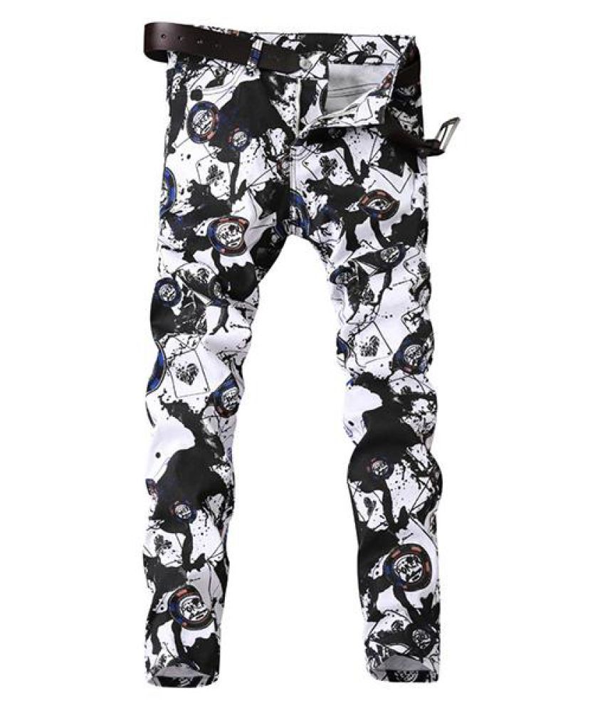 Hip-hop Slim Fit Jeans for Men 