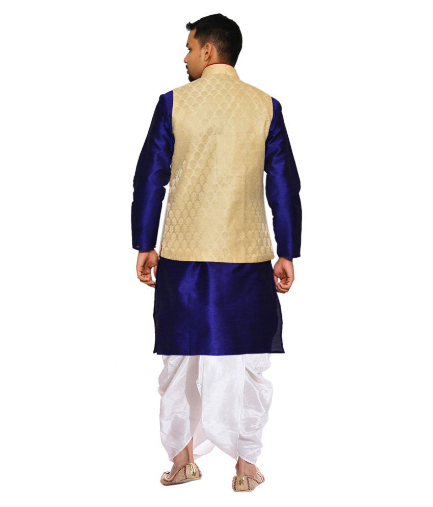 inyour Gold Silk Dhoti Kurta Set Buy inyour Gold Silk Dhoti Kurta Set