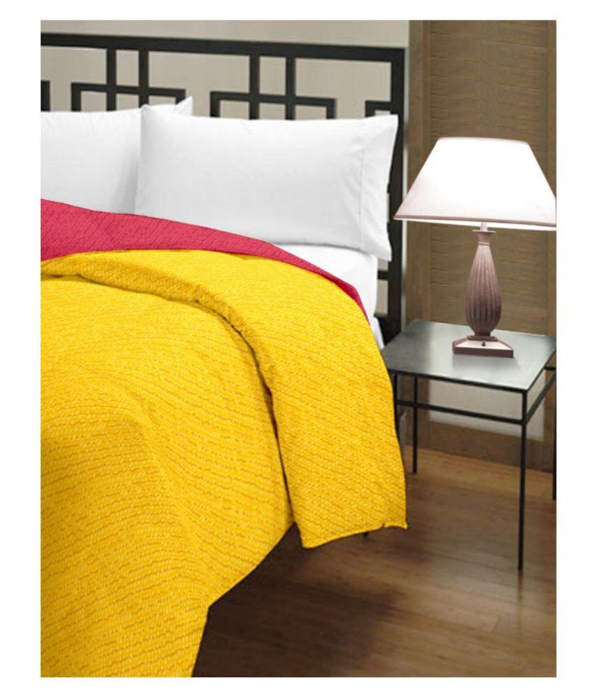 Bianca Single Polyester Plain Yellow Comforter Buy Bianca Single