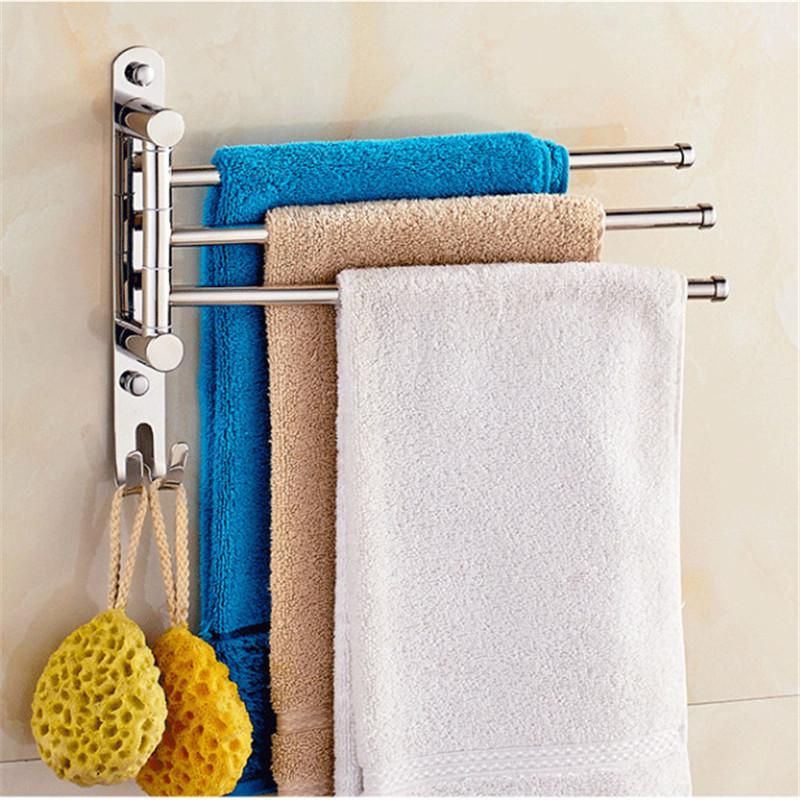 Buy Mrosaa 4/3/2 Pole Stainless Steel Towel Rack Towel Hanging Holder ...