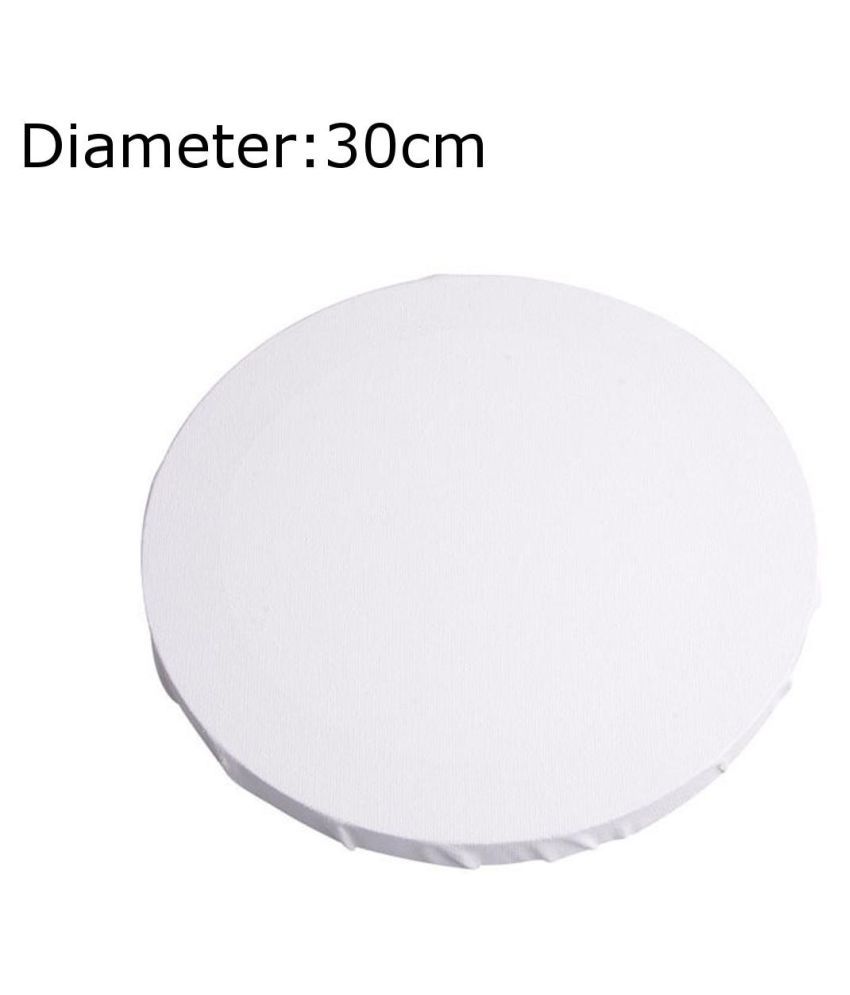 MILISTEN 2pcs 20cm Stretched Canvas Wooden Round Artist Canvas Boards for Drawing Painting Acrylic Pouring DIY Oil Paint Cotton Frame 