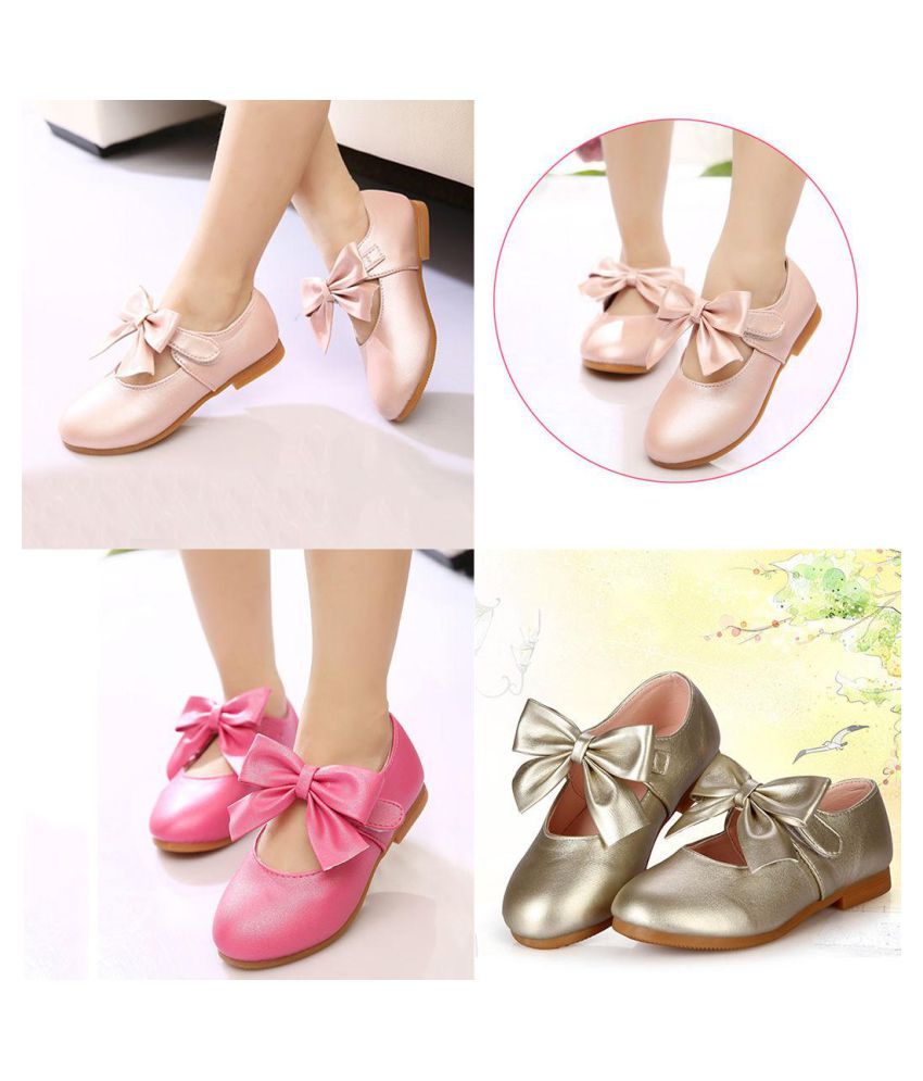 Toddler Children Girl Kids Bowknot Dress Princess Flats Dance Dress ...