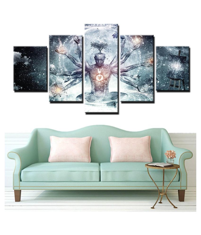 5pcs Unframed Thousand Hands Wise Men Modern Art Canvas Painting